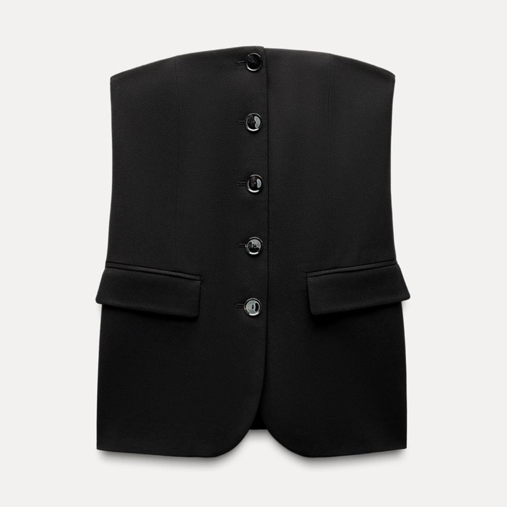 ZARA Strapless blazer top